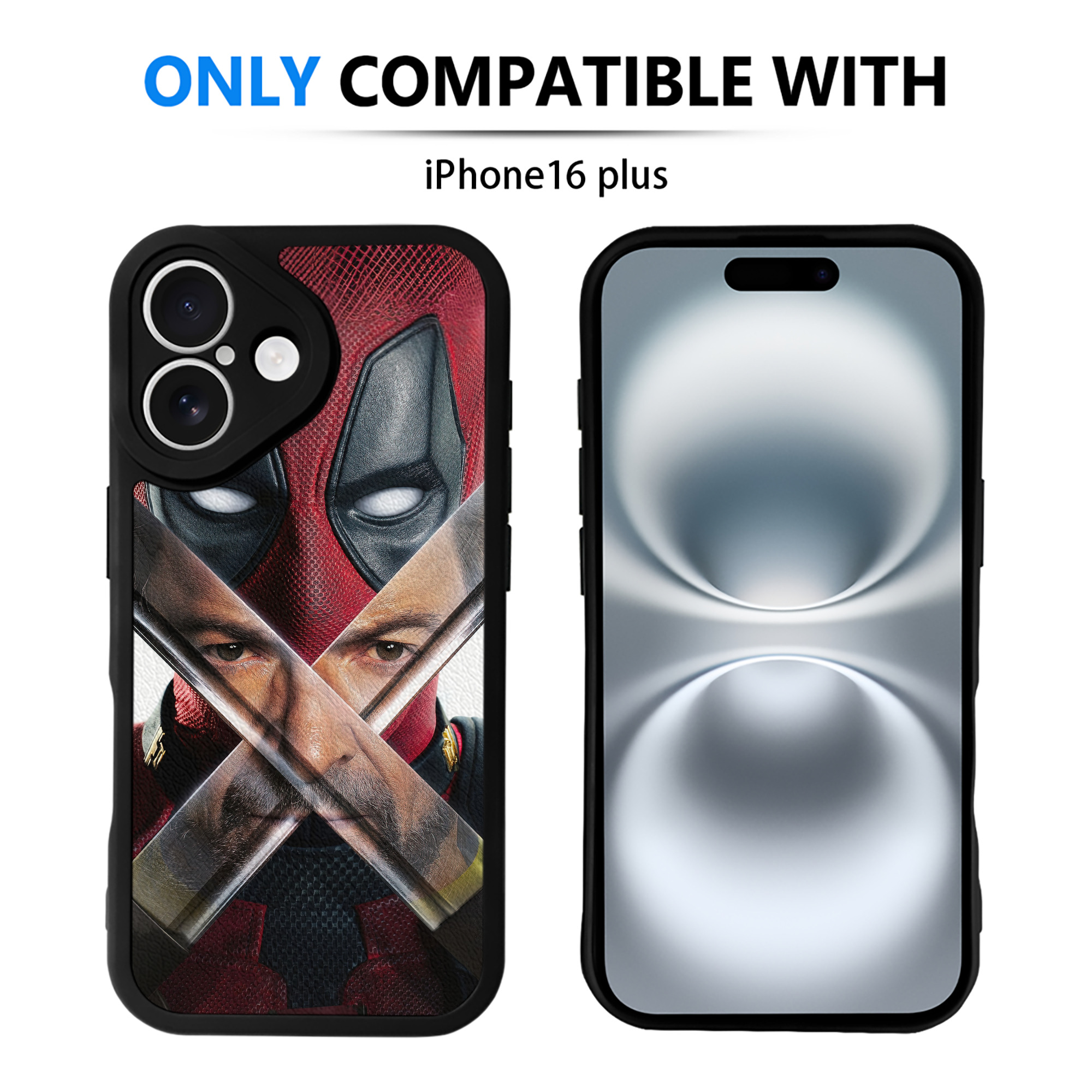 （画像用） Deadpool デッドプール 【iPhone 16シリーズ対応】シリコンスマホケース（レザー調） 材質：シリコン